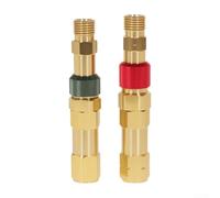 Kit de acoplamiento rápido para antorcha de soldadura con válvulas antirretorno, conector regulador a manguera de latón con codificación de colores para evitar fugas