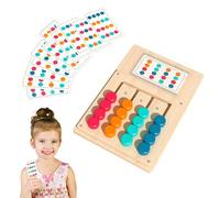 Kit de actividades de madera para personas mayores, juego de memoria y entrenamiento de habilidades motoras, actividad de madera para personas mayores, juego de memoria por color con 12 cartas, juegos