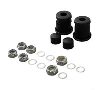 Kit de actualización de camión de monopatín con copas pivotantes, tuercas de eje, tuercas Kingpin 8 arandelas, 2 cilíndricas, 2 cónicas, 2 arandelas superiores 2 inferiores (negro)
