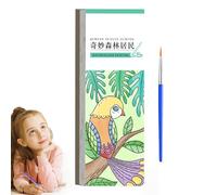 Kit de acuarela de viaje, juego de pintura para niños, libro de arte de bolsillo con herramienta de pincel, papel de actividades educativas, bloc de dibujo creativo con diseños divertidos, regalo de