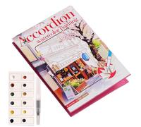 Kit de Acuarela - Marcadores Suministros Dibujo Pintura | Conjunto de Acuarela de Viaje Compacto, Para y Adultos - Ocio Creativo Hogar Escuela Cuaderno Artístico