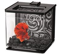 Kit de acuario para peces betta - Marina Ez Care - Color: Negro