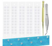 Kit de Acupuntura con Semillas para Oídos, Parches de Masaje de Puntos de Acupuntura para Orejas Relajación Flujo de Energía y Excelente Durabilidad para Apoyar Tu Belleza (Plata-100pcs)