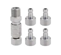Kit de Adaptador de Desconexión Rápida para Aerógrafo, Incluye 5 Conectores de 1/8 Pulgadas, Macho y Hembra, Válvula de Control Ajustable, Accesorios Esenciales para Aerógrafos y Compresores de Aire