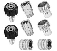 Kit de adaptador de lavadora a presión de conexión rápida M22 de 14 a 3/8 de acero inoxidable con diseño giratorio y conjunto de conector de 8 piezas