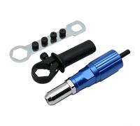 Kit de adaptador de remache ciego de aleación de aluminio, cabezal de cambio rápido para remaches, juego de conversión de varios tamaños, negro y plateado