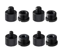 Kit de adaptadores de rosca de micrófono, adaptador de soporte de micrófono hembra a macho para trípode de cámara Mic Boom (paquete de 8)