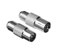 Kit de adaptadores de satélite, enchufe coaxial F/toma coaxial de enchufe F.