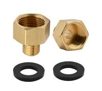 Kit de adaptadores para cartuchos de gas, 2 piezas, rosca acampanada de 1/2" a rosca izquierda de 1/4", adaptador de manguera de gas resistente para cocinas, barbacoas y camping