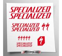 Kit de adhesivos compatible con cuadro y casco de bicicleta de montaña MTB | Adhesivos y calcomanías con logotipos de bicicleta | Stickersland® (Rojo brillante)