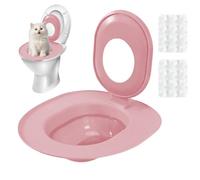 Kit de Adiestramiento para Gato en el Inodoro - Asiento de Baño Extraíble para Orinal - para Educar al Gato sin,para Baño, Sótano, Tienda de Mascotas, Hogar, Apartamento