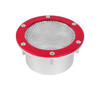 Kit de admisión aire frío Rejilla de aluminio para conducto aire 3", cubierta entrada ventilación para parachoques, tobera fría 76 mm, para filtro del supercargador OFI102(Red)