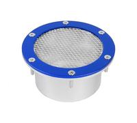 Kit de admisión aire frío Rejilla de aluminio para conducto aire 3", cubierta entrada ventilación para parachoques, tobera fría 76 mm, para filtro del supercargador OFI102(Blue)