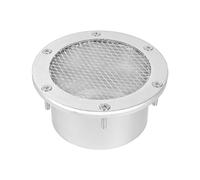 Kit de admisión aire frío Rejilla de aluminio para conducto aire 3", cubierta entrada ventilación para parachoques, tobera fría 76 mm, para filtro del supercargador OFI102(Silver)