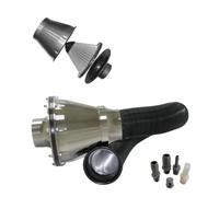 Kit de admisión de aire frío para coche Filtro de aire de 76mm, fuelle de entrada de energía de aire con cabeza de seta, filtro de 3 pulgadas para coche SUV, Filtro de Aire(Silver)