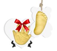 Kit de adorno de huellas de manos de bebé, recuerdo personalizado con molde de impresión a mano, arcilla no tóxica para recién nacidos y mascotas, regalos de baby shower para nuevas mamás, primera