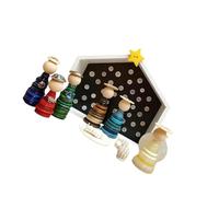 Kit de adornos de Navidad con botones para belén de Navidad, juego de manualidades, regalo religioso para adultos y niños, kit de belén