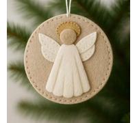 Kit de adornos de Navidad de fieltro hecho a mano con belén - 9 x 9 cm María Jesús y tres Reyes Magos, decoración de árbol de Navidad para decoración religiosa del hogar (una persona)