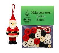 Kit de adornos navideños de muñeco de nieve con botones, kit for hacer tú mismo, adorno colgante for rellenar medias navideñas, decoración navideña, regalos navideños(#D)
