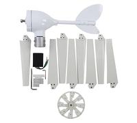 Kit de Aerogenerador de Turbina Eólica de 500 W con Controlador MPPT de 8 Aspas para Sistema de Generación de Energía Solar (12V)