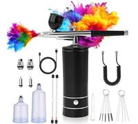 Kit de Aerógrafo con Compresor, 950 mAh Aerografo Para Uñas, Recargable, Para Diseño de Uñas, Decoración de Pasteles, Maquillaje, Modelado de Tatuajes y Pintura de Modelos
