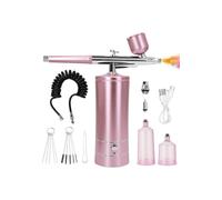 Kit de aerógrafo de 0,3 mm con compresor (rosa)