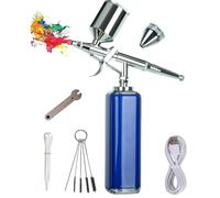 Kit de aerógrafo inalámbrico de alta presión con compresor portátil mini pistola de aerógrafo con boquilla de 0.3 mm para barbero, arte de uñas, pintura de modelos, maquillaje, decoración de pasteles