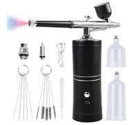 Kit de Aerógrafo Inalámbrico, Pistola de Aerógrafo Portátil, Kit de Aerógrafo Recargable, Aerógrafo Inalámbrico con Compresor, para Decoración de Uñas, Decoración de Tartas, Maquillaje