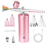 Kit de aerógrafo portátil con compresor, pistola de pulverización con compresor de aire, pistola de aerógrafo de mano multifuncional para modelar tatuajes, diseño de uñas, maqueta, maquillaje y