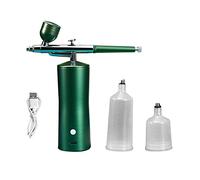 Kit de Aerógrafo Portátil Recargable con Compresor, 160 kPa, USB-C, para Salón y Maquillaje (13 cm / 5.1 in)