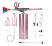 Kit de aerógrafos de 0,3 mm con boquilla inalámbrica, juego de aerógrafos multifuncionales con compresor para pintar