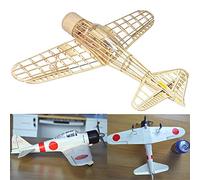 Kit de aeromodelo Mitsubishi A6M2 Zero Fighter Slow Flyer, escala 1:30, 400 mm de envergadura, kit de aeromodelo RC, aeromodelo para construir uno mismo, madera cortada con láser, 400 x 300 x 108 mm
