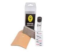 Kit de afilado para cuchillos Muela compuesta de piedra de afilar Arkansas Duo grano medio y fino y aceite mineral para Caza, Pesca, Supervivencia y Bushcraft + Portabotellas de regalo