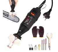 Kit de afilador de Cadenas de motosierra inalámbrica 180W Eléctrica molino de troquelado herramienta de molienda Afilador de Amoladora de Cadena de Mano (Negro)