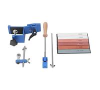 Kit de afilador de cuchillos de ángulo fijo con rodamiento de junta giratoria de 360 grados y base de afilador de 15 grados - Construcción de aleación de aluminio y acero