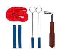 Kit de afinación de piano, 6 piezas Las herramientas de mantenimiento de afinación de piano incluyen silenciadores largos, silenciamiento corto con mango, tira de temperamento, martillo de afinación