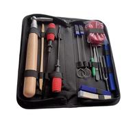 Kit de afinación plana | Kit de afinación de piano, llave de afinación, de afinación, pinzas de silencio, destornillador de horquilla, clip de cinturón, mango de diseño de esquinas, kit de
