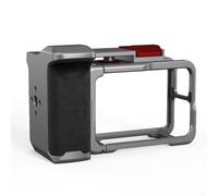 Kit de agarre para DJI Action 5PRO 4 3 soporte de cámara de metal anticaída con botón de obturador, mango de silicona de aleación de aluminio para aventuras al aire libre, filmación, ligero
