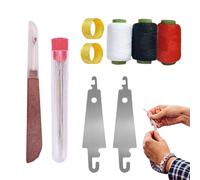 Kit de Agujas de Coser de Acero - Herramienta de Enhebrado Rápido y Antioxidante,Juego de Agujas de Acero con Grande | Reparación Abalorios Tapicería Acolchado Tejido Ganchillo