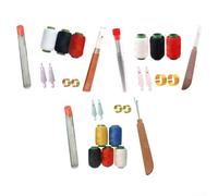 Kit de Agujas de Ojo Grande para acero Inoxidable 34 Piezas Manual para fácil Enhebrado Herramientas Estuche Portátil Talla Variada(1)