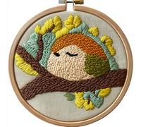 Kit de agujas de perforación para principiantes, kit de costura de arte rústico para adultos, kit de perforación de aguja para adultos, juego de manualidades decorativas