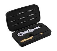 Kit de Agujas de Tejer con Luz, 9 en 1 Juego de Ganchos de Ganchillo con Luz LED Agujas de Tejer Agujas de Tejer con Luz para Manualidades para Hilo para Tejer para Tejer(El mango tiene silicona)