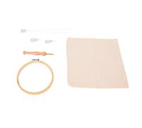 Kit de agujas perforadoras, kit de agujas para bordar, material de madera de primera calidad con alambre de acero y tela de monje, herramienta de aguja perforadora fácil de