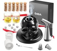 Kit de ahumador de whisky con antorcha, 21 piezas y 6 chips de madera, kit de ahumador de cóctel antiguo para bourbon, regalos ecológicos para hombres/papá/marido (cumpleaños/Navidad/Día del Padre)