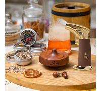 Kit de ahumador de whisky con antorcha y chips de madera, kit de ahumador de cóctel, kit de ahumador de bebidas antiguas, cumpleaños bourbon, mejora tu bar en casa, regalo ideal para hombres, papá