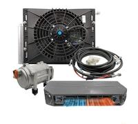 Kit de aire acondicionado universal para debajo del salpicadero, 12 V de refrigeración CA para furgoneta, RV, camión, autocaravana, barco, autobús, sistema de refrigeración automático compacto