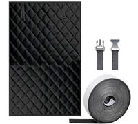 Kit de Aislamiento 136 x 120 cm, con Retención de Calor, Aislamiento Térmico, Fácil de Pegar, Cualquier Tamaño, Transparent Insulation Sheet con Tape, para Claraboyas, Negro