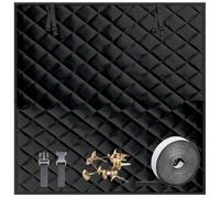 Kit de Aislamiento 73 x 95 cm, Keep Warm, Keep Cold Air out of The Window, Resistente Al Viento y Cálido, Reutilizable, Cold Protection Film con Tape, para Ático Coche, Negro