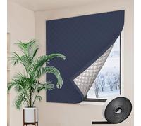 Kit de Aislamiento 80 x 115 cm, con Retención de Calor, Aislamiento Térmico, Fácil de Pegar, Cualquier Tamaño, Thermal Insulating Curtain con Tape, para Ático Coche, Azul