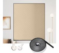 Kit de Aislamiento 90 x 105 cm, Protección contra El Frío, Impermeable, Resistente Al Viento, para Balcón, Reutilizable, Windows Thickened Cover con Tape, para Ático Coche, Beige